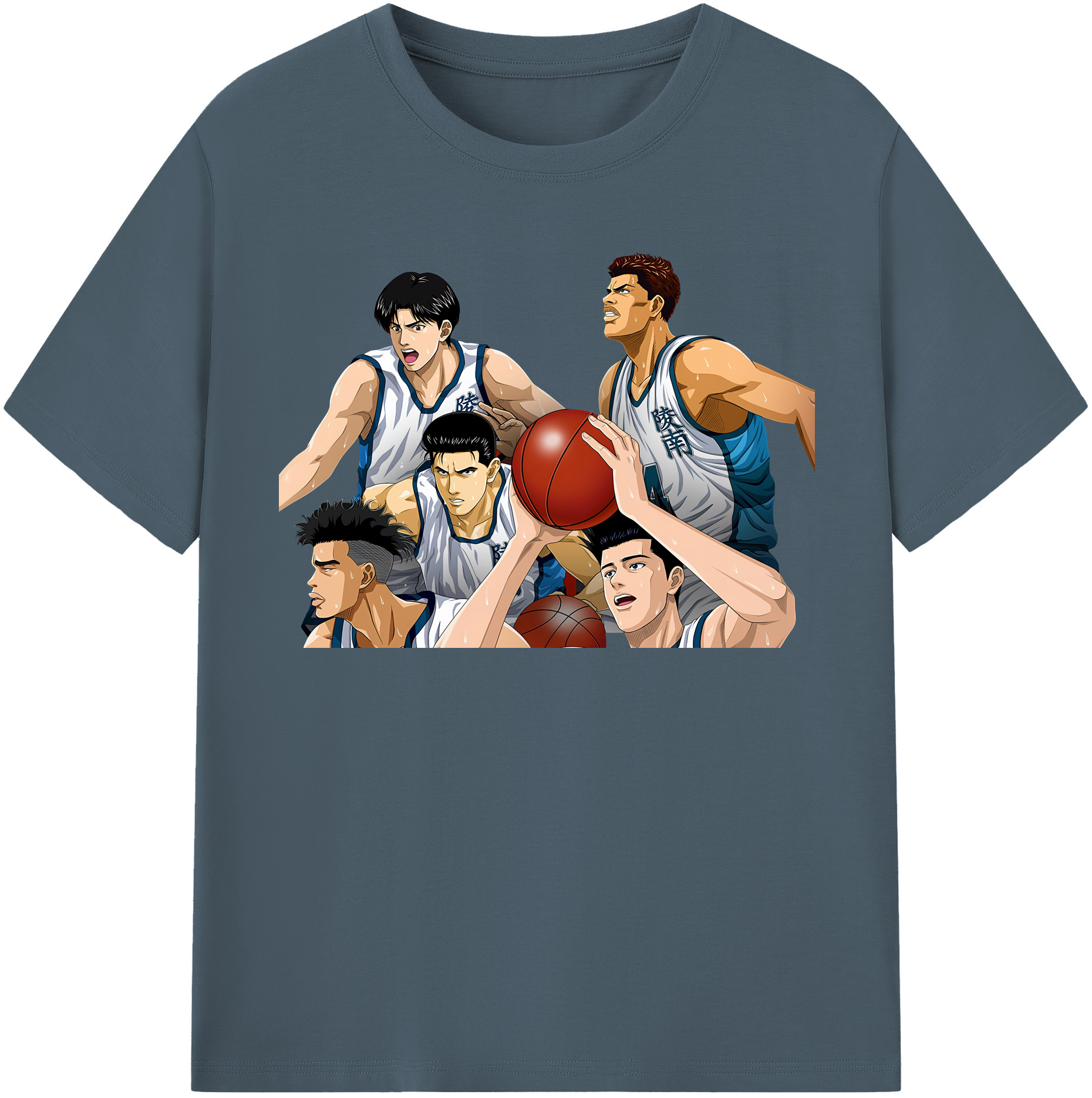 SLAM DUNK／スラムダンク 綿100％半袖Tシャツ（フロントプリント）